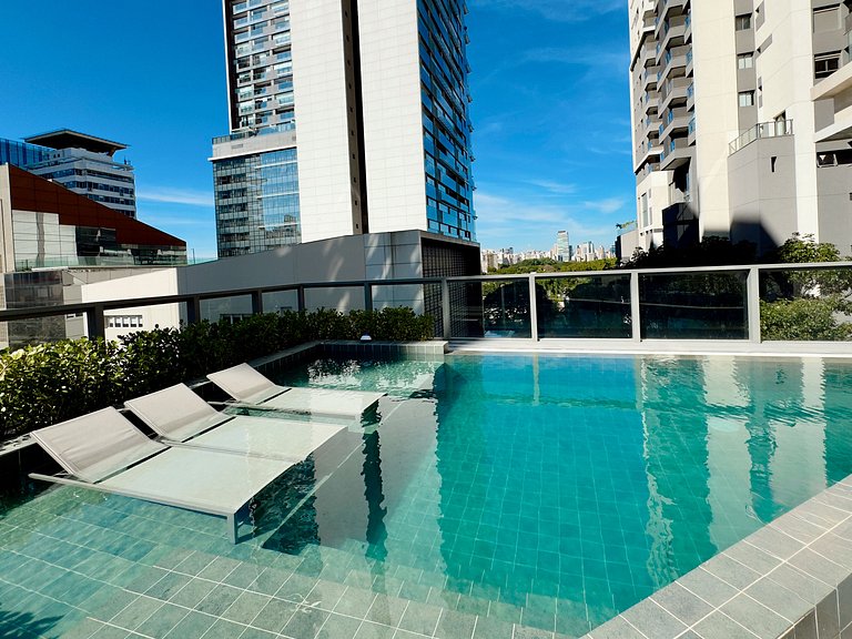 Apto com 2 quartos design e conforto em Pinheiros