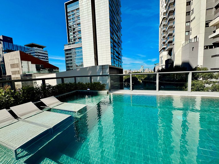 Apto com 2 quartos design e conforto em Pinheiros