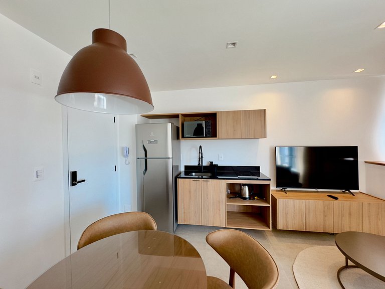 Studio moderno com conforto e praticidade
