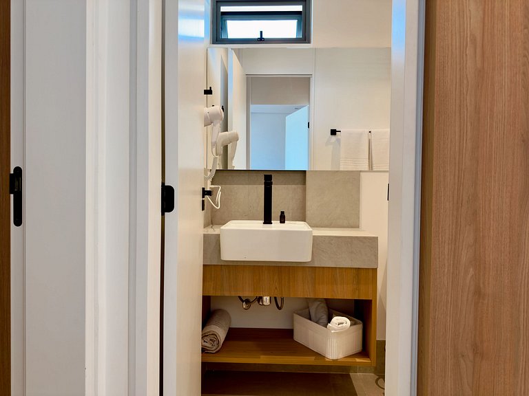 Studio moderno com conforto e praticidade