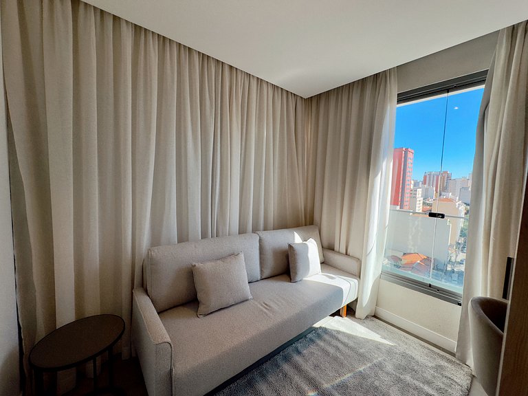 Apto com 2 quartos design e conforto em Pinheiros