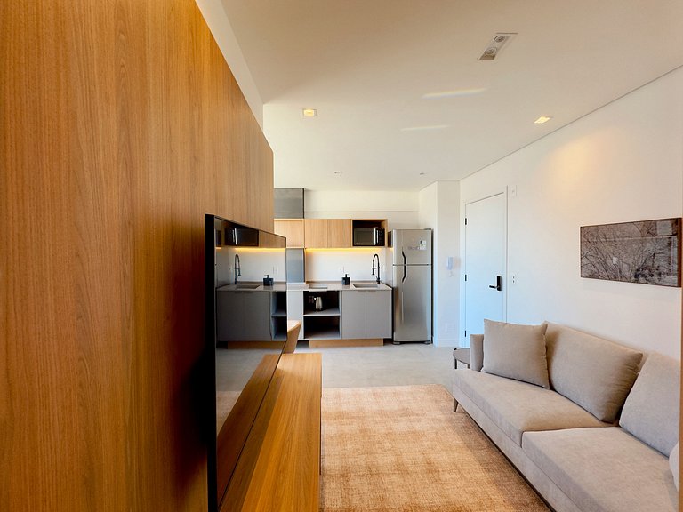 Apto com 2 quartos design e conforto em Pinheiros